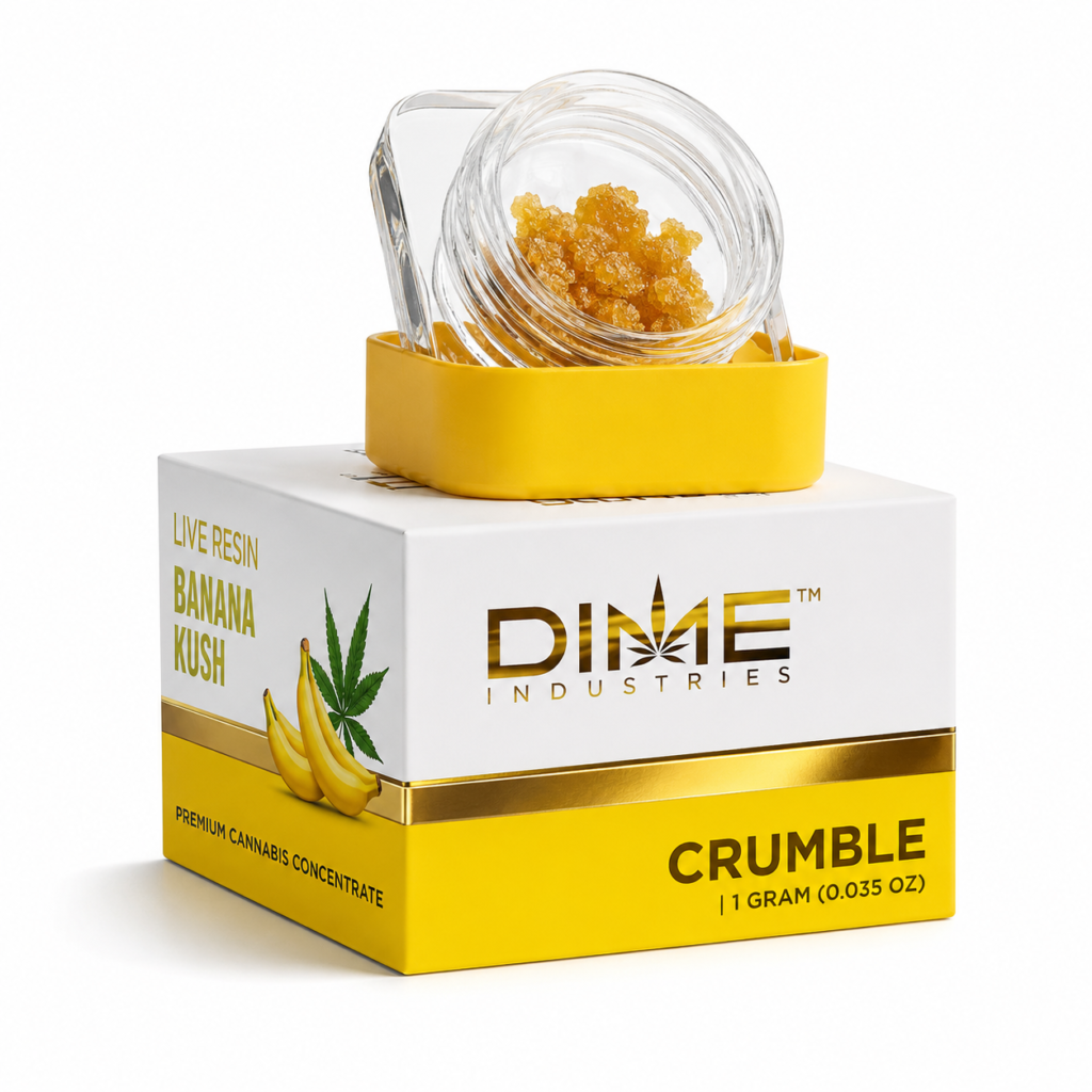 crumble live resin banana kush flavor